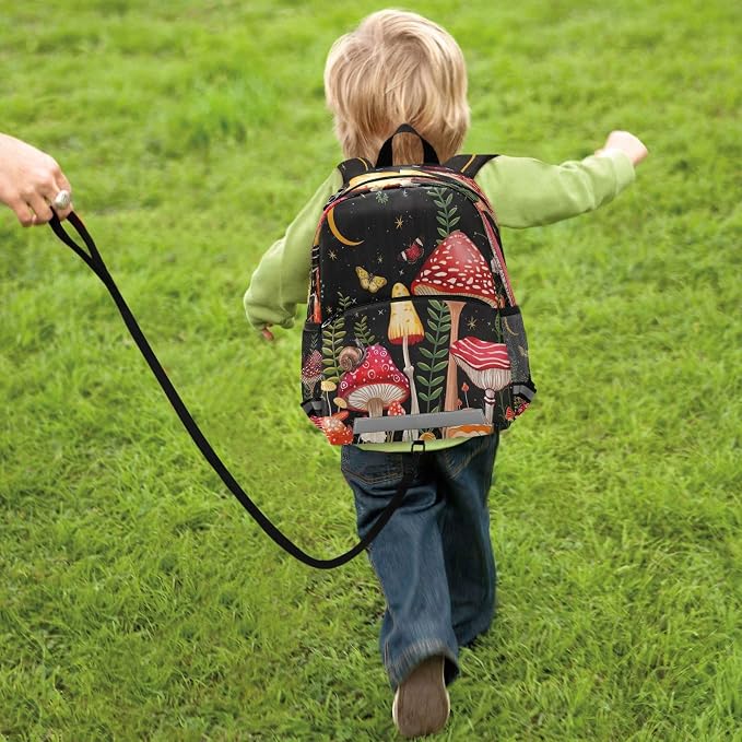 Moon Mushroom Toddler Backpack Boys Girls Kids Preschool Bookbag School - Image 7