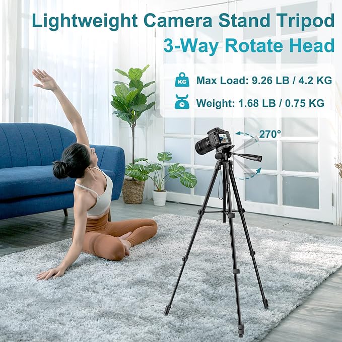 JOILCAN Phone Tripod, Travel Floor Tripods Compatible - Image 5