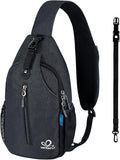 WATERFLY Crossbody Sling Backpack Sling Bag Travel Hiking Chest Bag Daypack by Waterfly