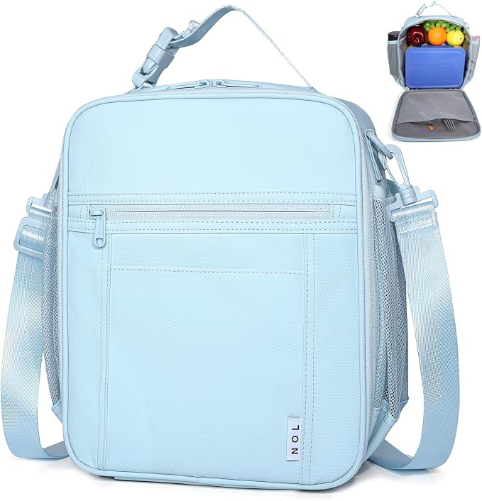 NOL Nylon Waterproof Kids Lunch Bag, Insulated Lunch Bag, Lunch box Cooler by NOLNaturalOrganicLifestyle