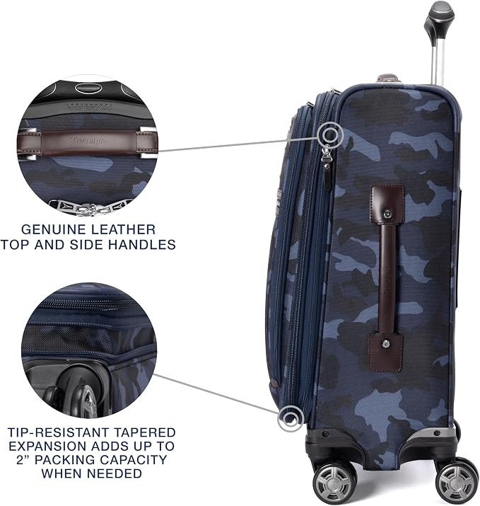 Travelpro Platinum Elite Softside Expandable Carry on Luggage, 8 Wheel Spinner - Image 5