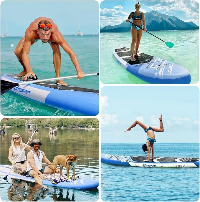 FBSPORT 11' Premium Stand Up Paddle Board, Yoga Board - Image 7