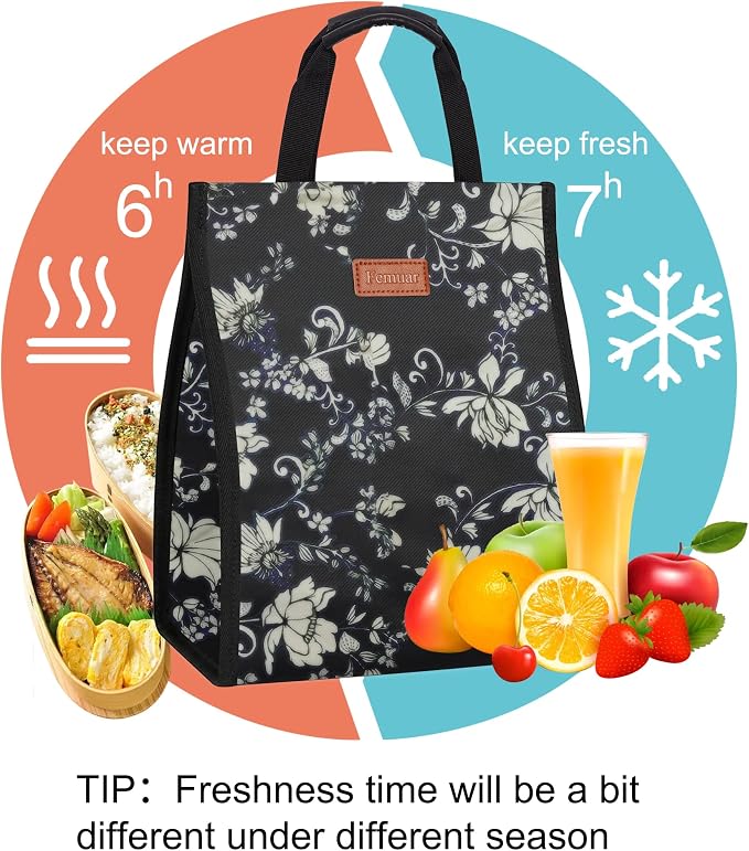 Lunch Bags for Women Insulated Reusable Lunch Tote - Image 4