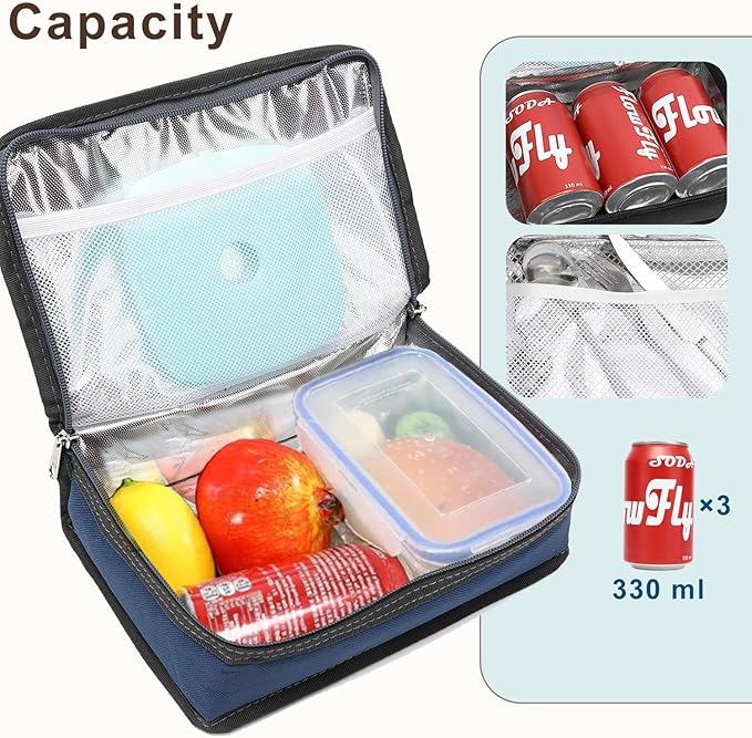 FlowFly Small Insulated Lunch box Portable Soft Bag Mini Cooler Thermal Meal - Image 5