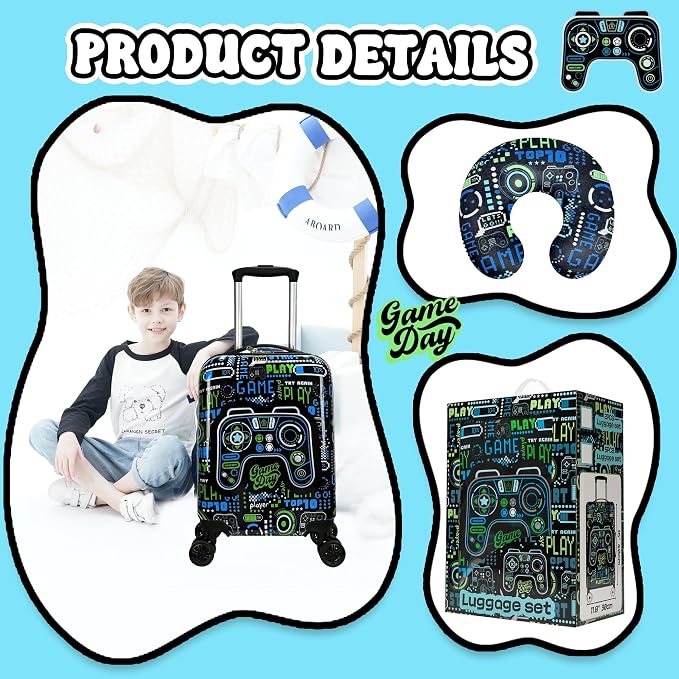 Kids Suitcase Set for Boys Hardside Luggage - Image 4