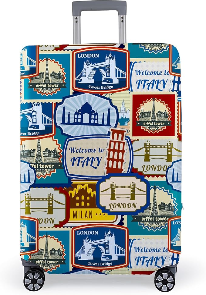 Pink Dino Suitcase Luggage Cover, Thick Suitcase Cover by PinkDino