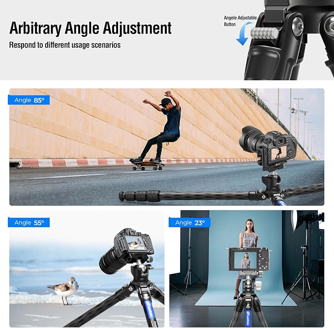 42.2" Carbon Fiber Travel Tripod - Image 2