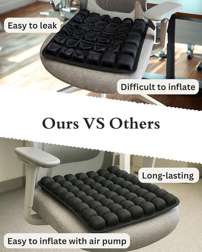 56 Air Cells Travel Cushion, 3D Inflatable Seat - Image 7