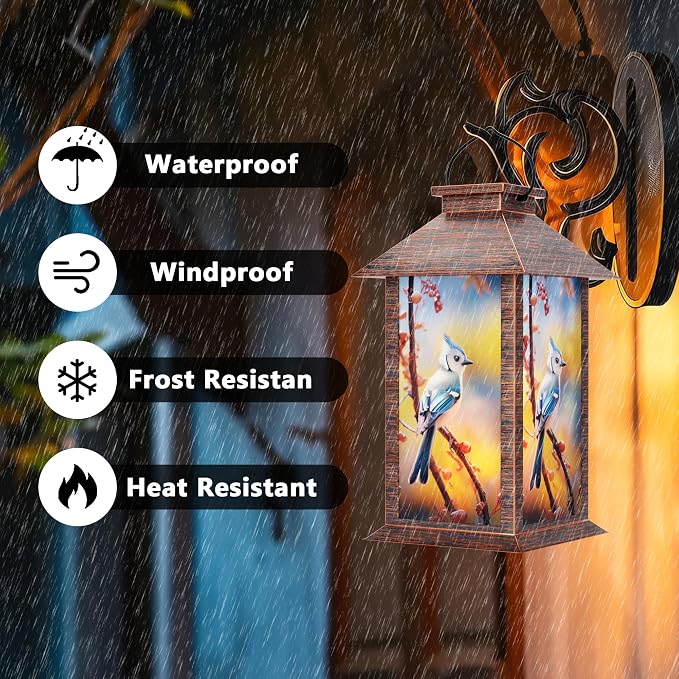 Solar Lanterns Outdoor, Waterproof Garden Hanging Lanterns - Image 3