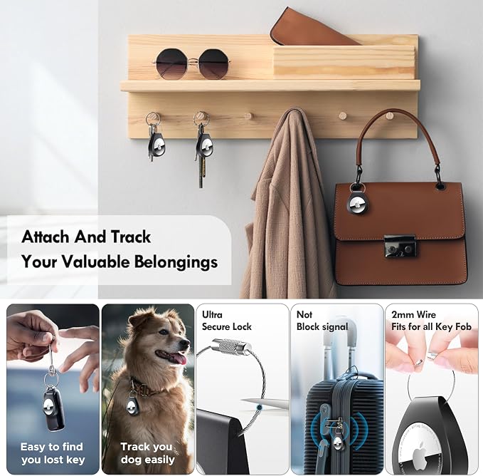 2 Pack AirTag Holders with Keychain - Image 3