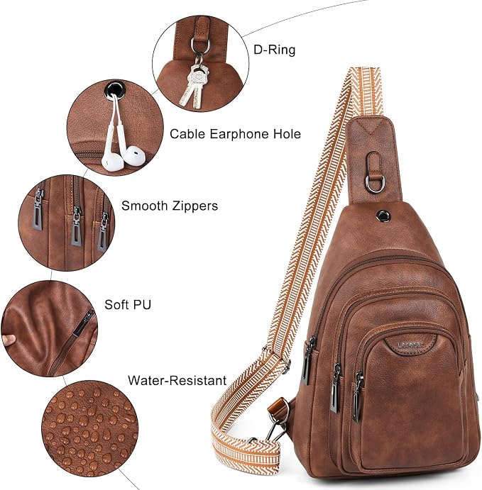 10L Crossbody Sling Bag for Women Men Anti Theft Cross Body Fanny Pack Belt Bag - Image 6