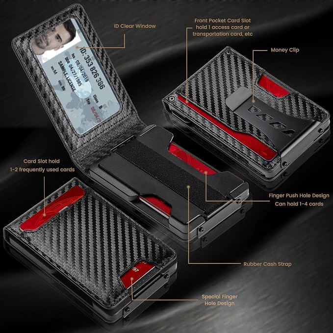 Wallet for Men Newly Upgraded Magnetic Minimalist Slim Men’s Wallet, RFID - Image 2