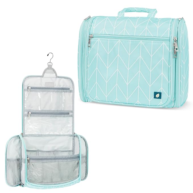 PAVILIA Large Hanging Toiletry Bag Travel Bag Women Men, Cosmetic Organizer by PAVILIA