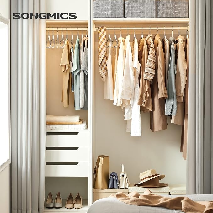 SONGMICS Clothes Hangers, Space-Saving, 0.2 Inches Thick, 17.7 Inches Wide - Image 2