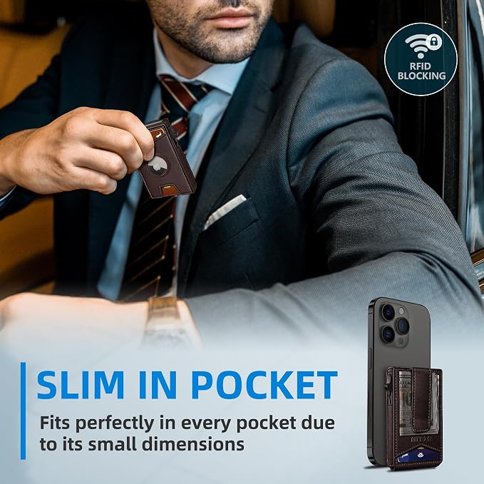 Airtag Wallet for Men, with Money Clip Gift Boxed, Slim Front Pocket Wallet - Image 7