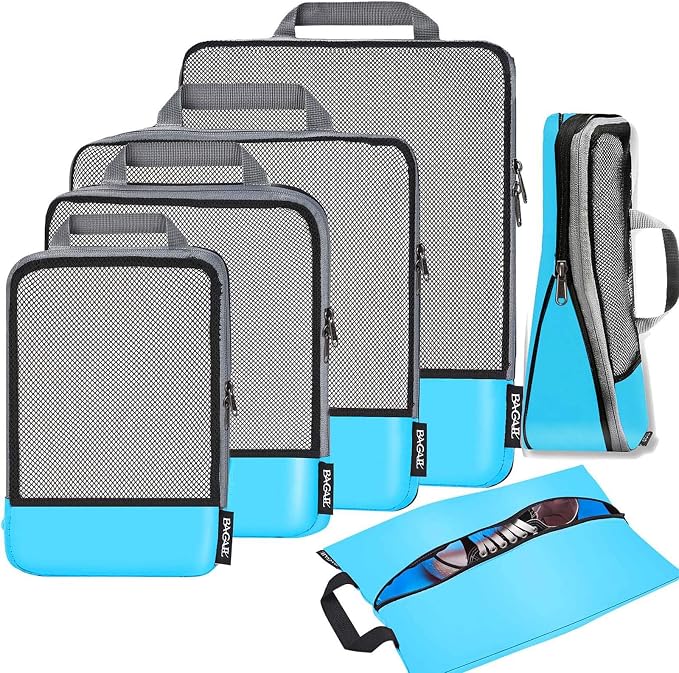 BAGAIL 4 Set/6 Set/8 Set Compression Packing Cubes Travel Accessories by BAGAIL