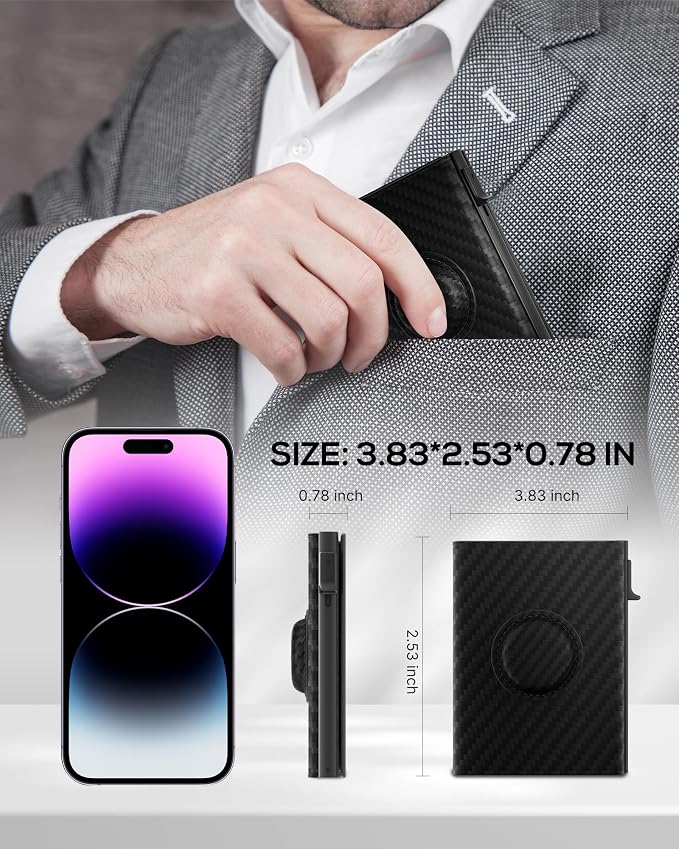 Mens Wallet Card Holder for AirTag: Smart Wallet Compatible - Image 7