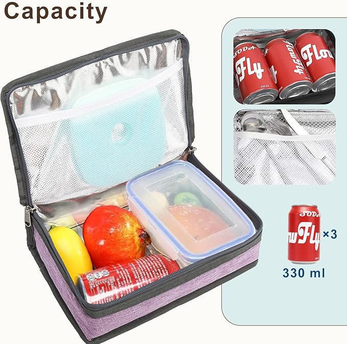 FlowFly Small Insulated Lunch box Portable Soft Bag Mini Cooler Thermal Meal - Image 5