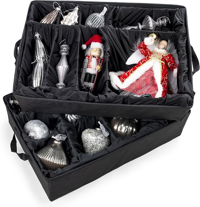 TreeKeeper Stack & Lock™ Adjustable Christmas Ornament Storage Box Holds 48 - Image 3