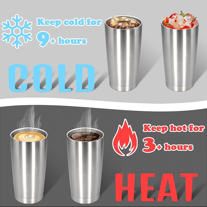 20 oz Tumbler with lid Double Wall Vacuum Insulated Tumblers Stainless Steel - Image 4
