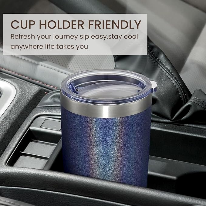 MEWAY 20oz Tumbler 8 Pack Double Wall Vacuum Insulated Travel Glitter Mug Bulk - Image 7