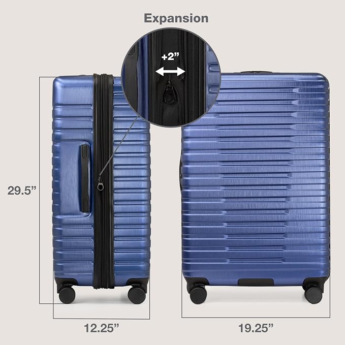 U.S. Traveler Boren Polycarbonate Hardside Rugged Travel Suitcase Luggage - Image 6