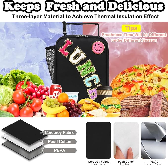 FlowFly Lunch box Insulated Soft Bag Mini Cooler Back to School Thermal Meal - Image 5