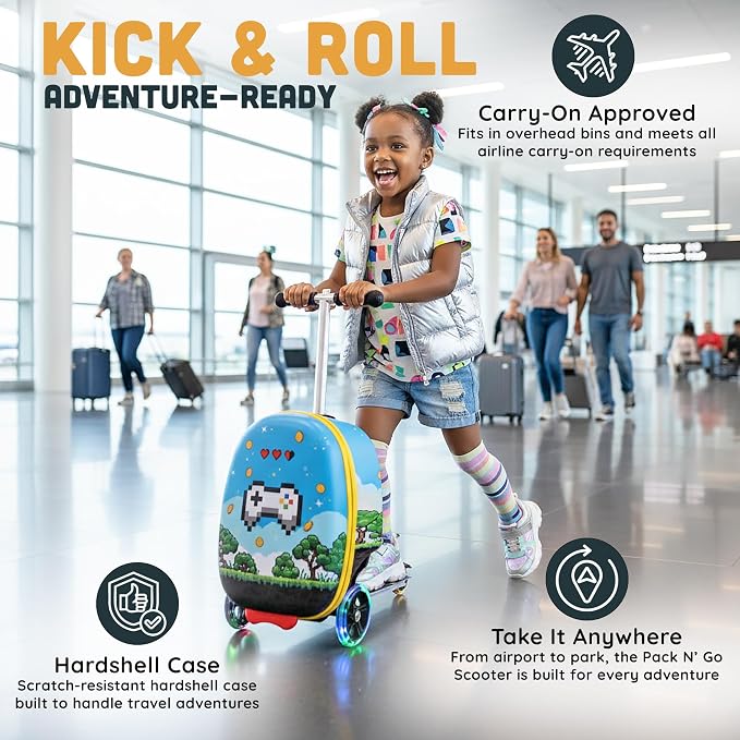 Hardshell Kids Ride-On Luggage - Image 2