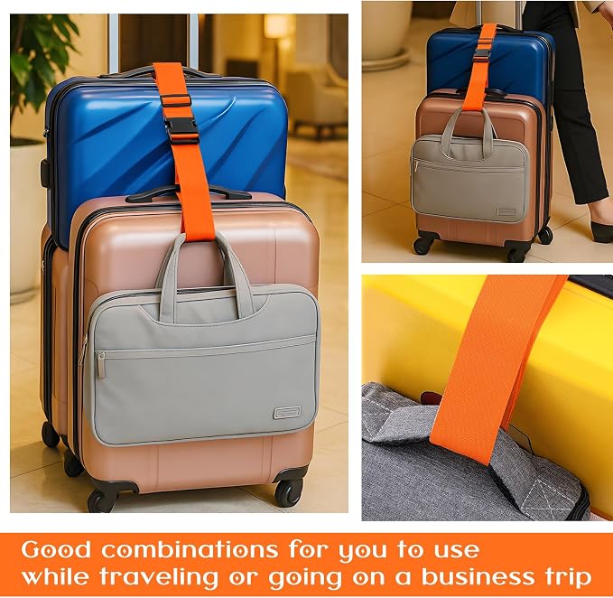 Weewooday 8 Pcs Luggage Straps Suitcase Tags Set - Image 3