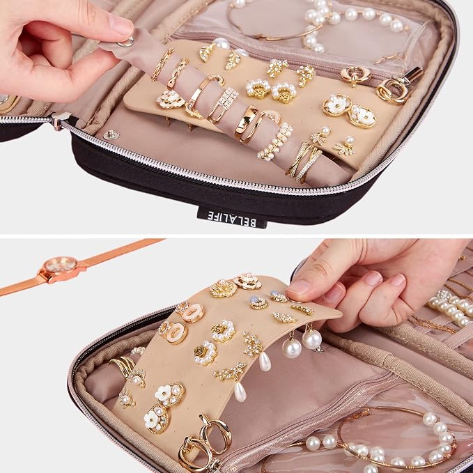 BELALIFE Travel Jewelry Organizer, Portable Storage Case - Image 3