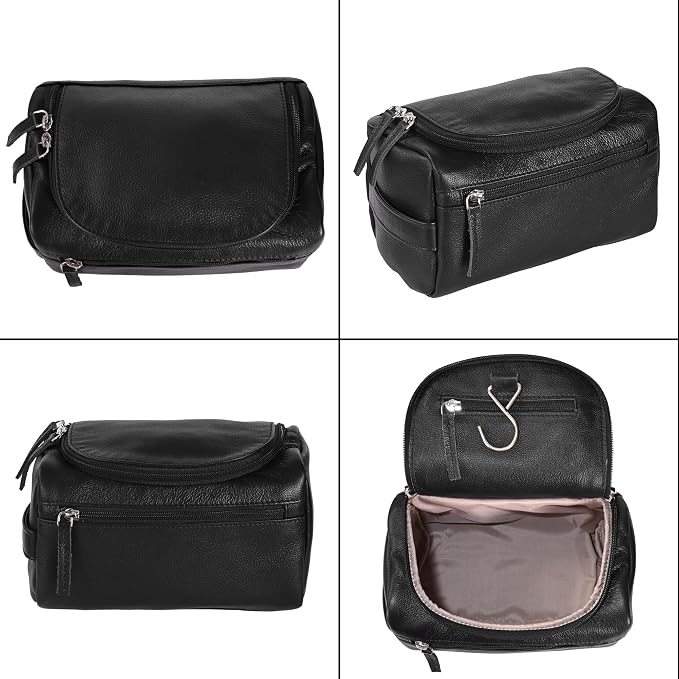 ELIZO Premium REAL Leather Toiletry Bag - Image 7