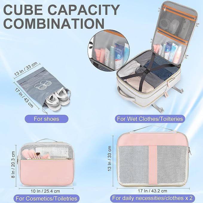 42L Travel Laptop Backpack, Expandable Carry-on Luggage, Anti-Theft Business - Image 4