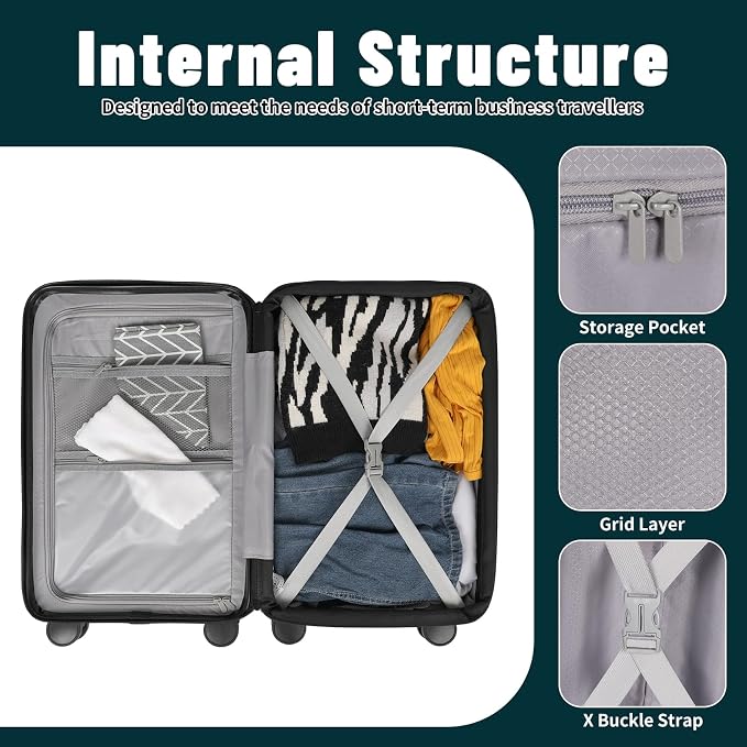 22×14×9 Airline Approved Carry On Expandable Luggage - Image 7