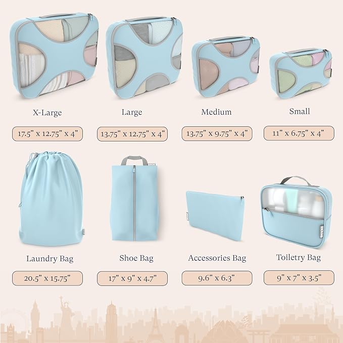 Shacke Premium 8 Packing Cubes Set - Image 4