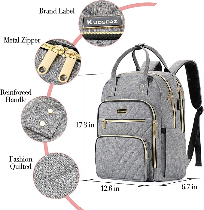 Travel Backpack for Women, 15.6 Inch Work Laptop Backpack, Water Resistant - Image 4