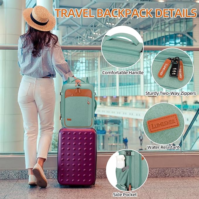 Travel Laptop Backpack, 42L Carry on Luggage, Flight Approved Expandable - Image 6