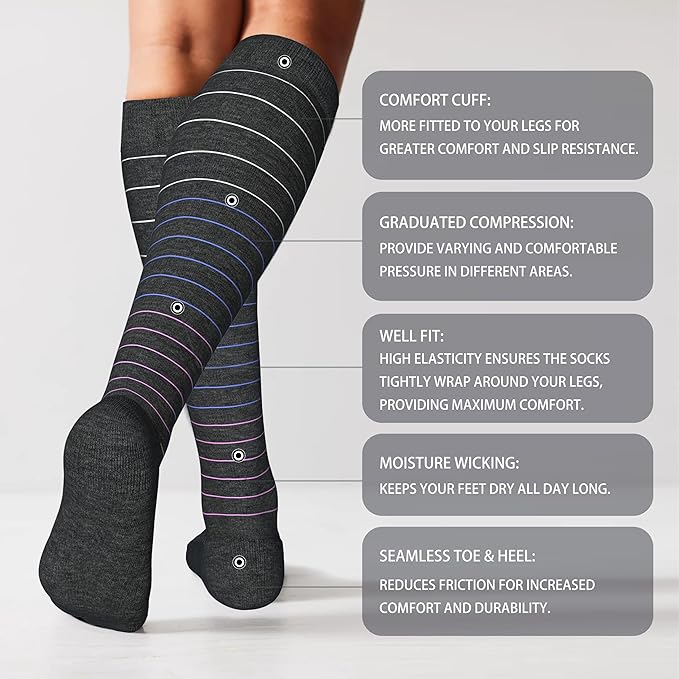 LEVSOX Thick Cotton Compression Socks - Image 2