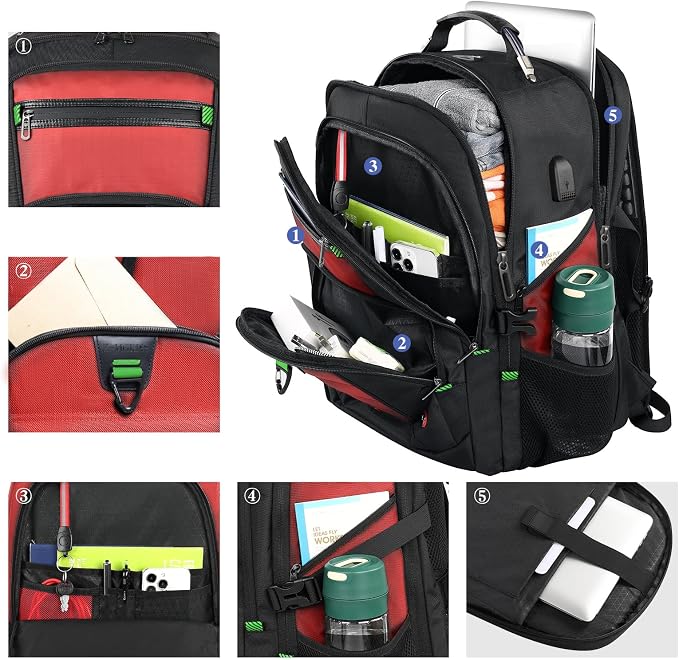 Z-MGKISS 18.4-19 Inch Extra Large Laptop Backpack, Travel Backpack - Image 2