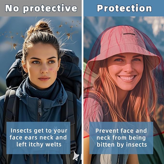 Oversized Mosquito Net 42 x 25 Inches Ultra Large Mosquito Head Net Face Neck - Image 5