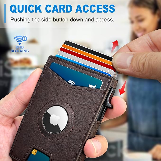 Airtag Wallet for Men, with Money Clip Gift Boxed, Slim Front Pocket Wallet - Image 5