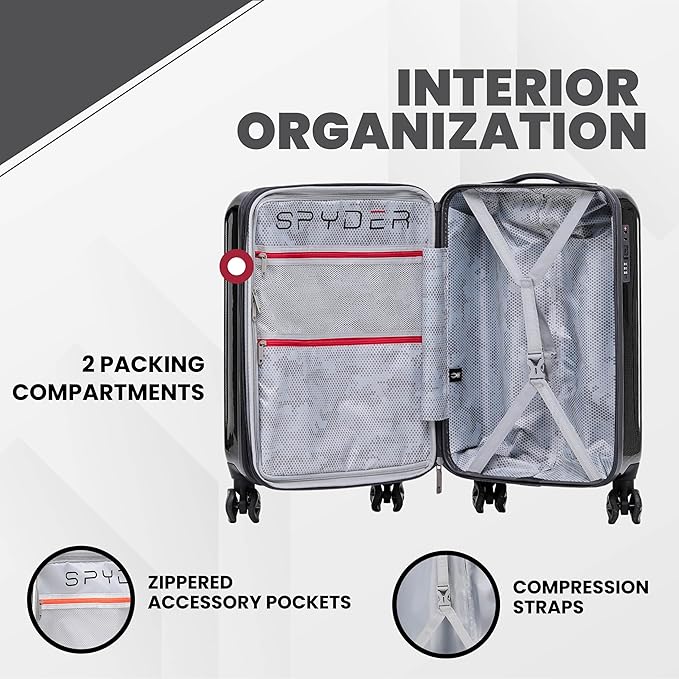 Spyder Rails 29 Inch Expandable Hardside Upright Suitcase - Image 4
