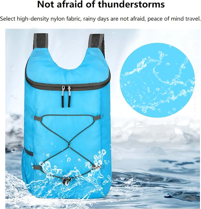 16L Hiking Daypack Lightweight Foldable Travel Backpack Water Repellent Camping - Image 3