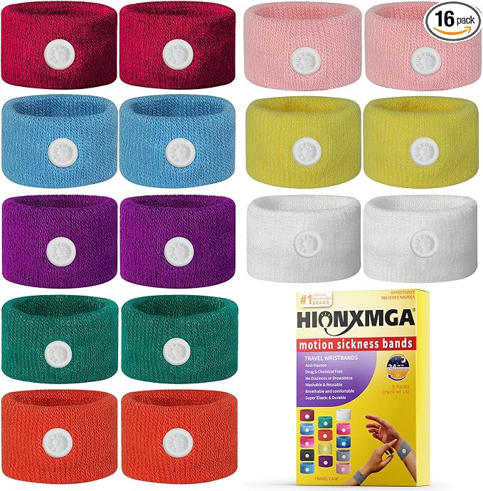 Motion Sickness Bands/Acupressure Nausea Wristband by HIONXMGA