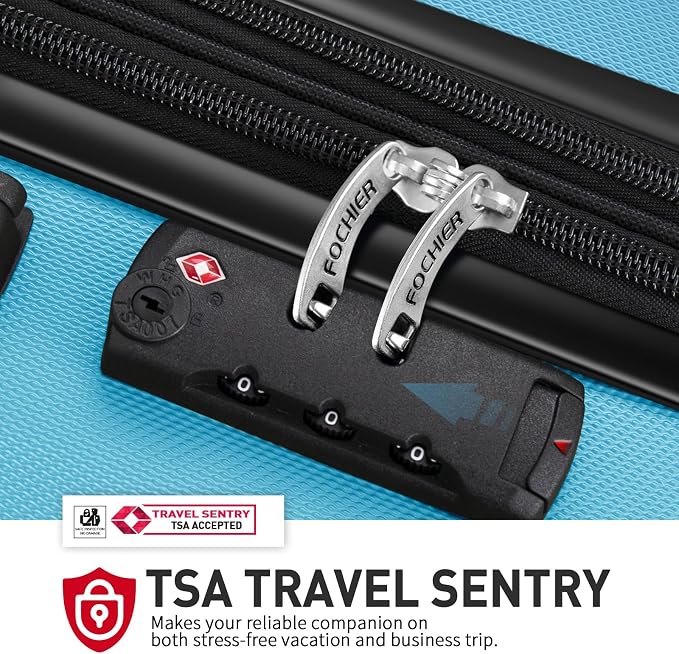 FOCHIER F Luggage Sets, Expandable 3 piece Hard Shell Luggage Set - Image 3