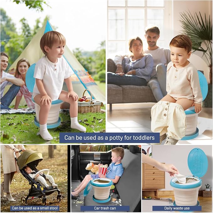 SunnySmile Travel Potty for Toddler, Portable and Foldable Toilet, Apply to - Image 5