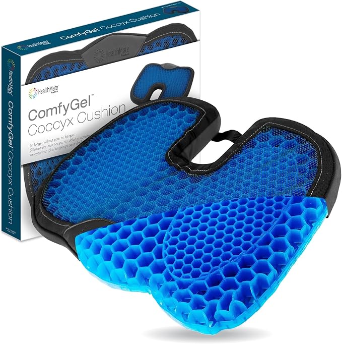 HEALTHMATE IN9115 Comfy Gel Coccyx Cushion Gel Seat Cushion by HealthMate+Products+by+Wagan