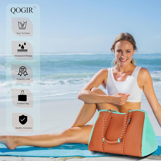 QOGiR Neoprene Multipurpose Beach Bag Tote - Image 5