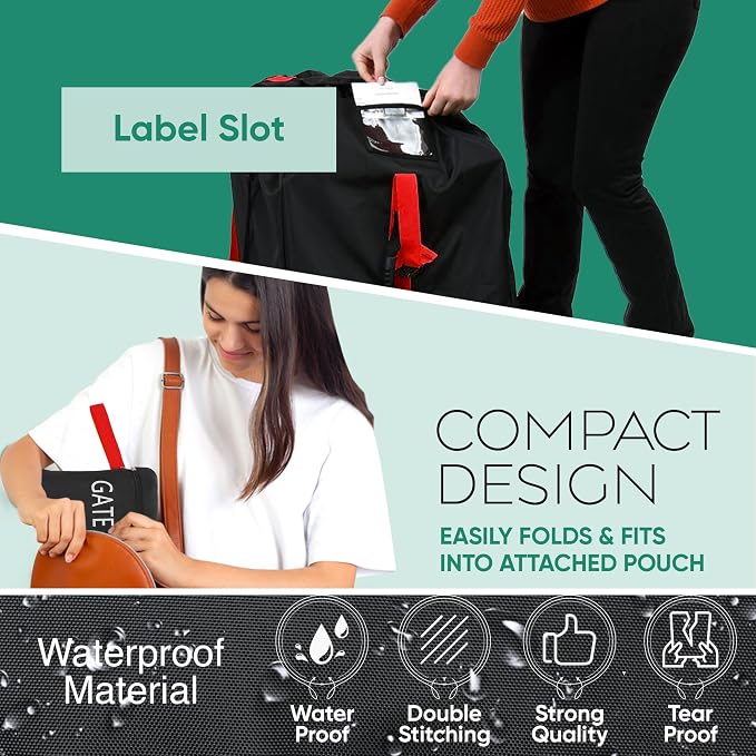 reperkid Car Seat Travel Bag for Airplane, Fits Most Convertible, Booster and - Image 3
