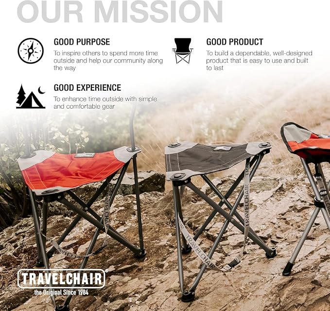 Travel Chair Big Slacker Stool, Portable Tripod Chair - Image 6