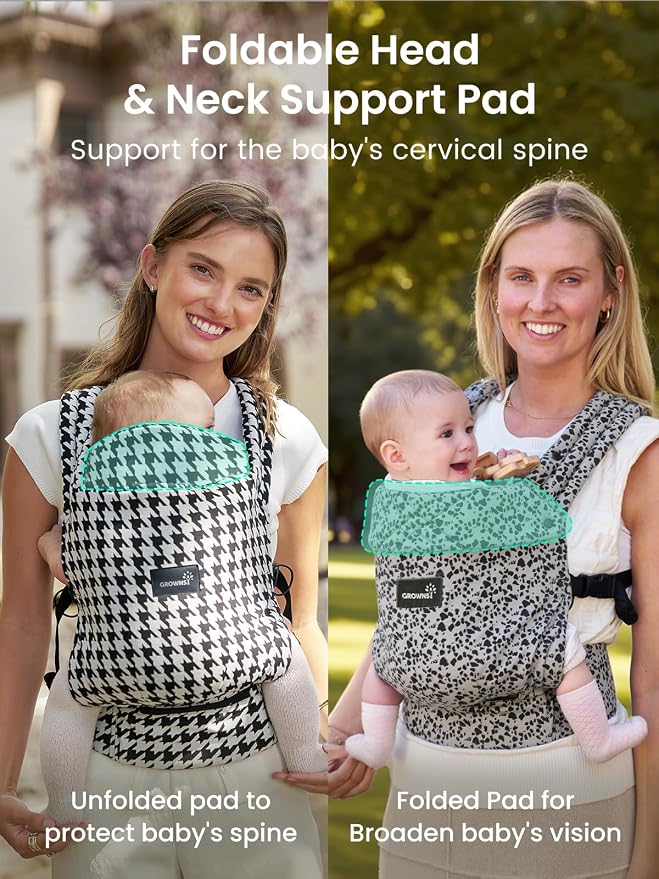 GROWNSY Baby Carrier Newborns to Toddlers, Ergonomic Baby Toddler Carrier Wraps - Image 6